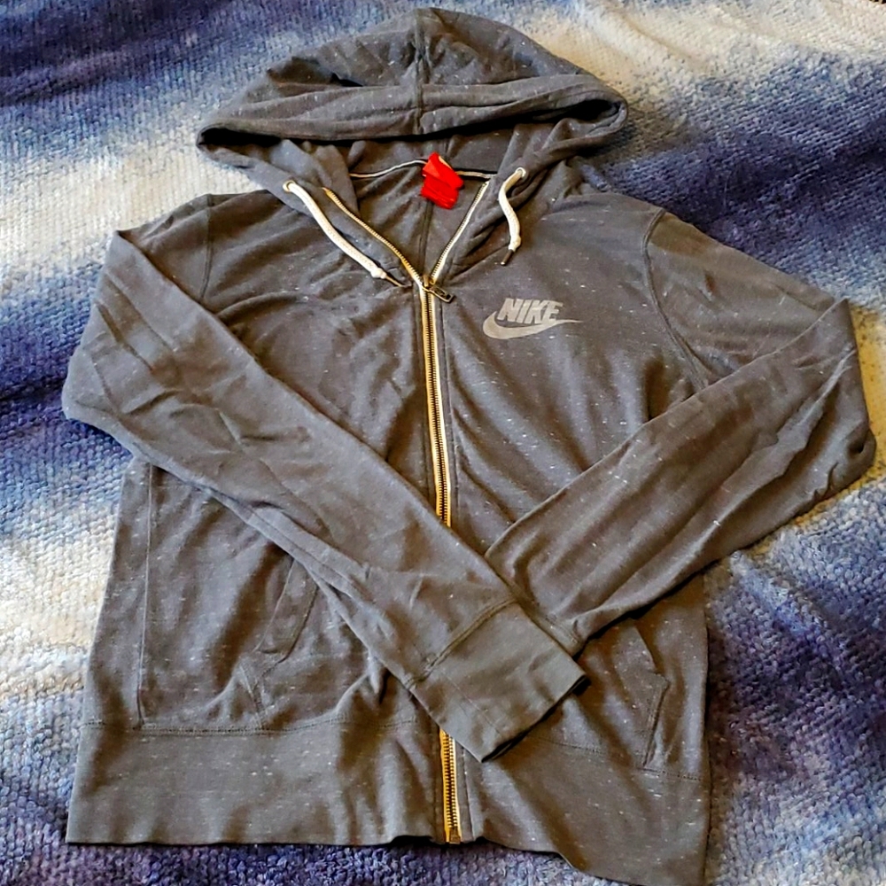 Grey Nike zip hoodie
